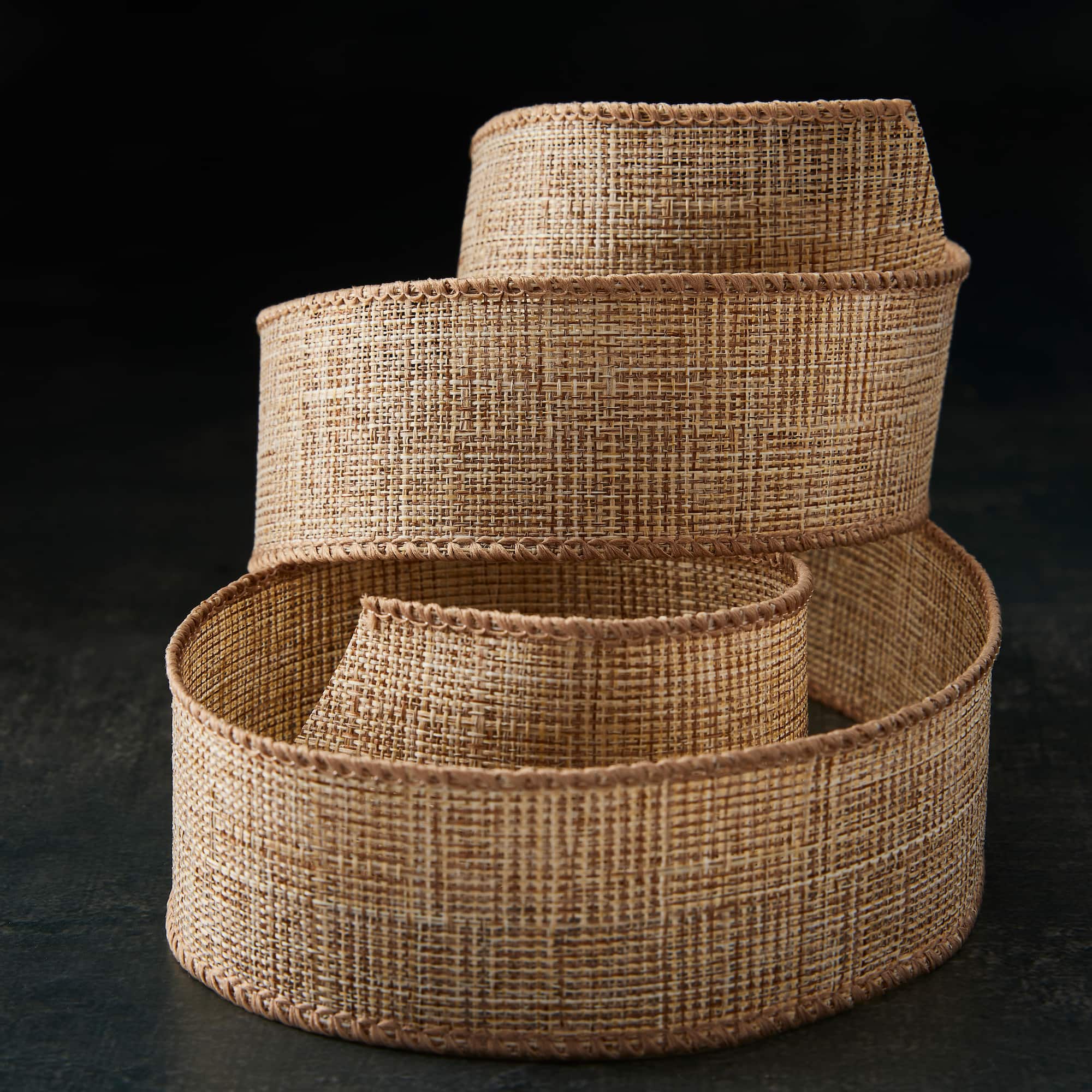 1.5" x 3yd. Textured Wired Linen Ribbon by Celebrate It®